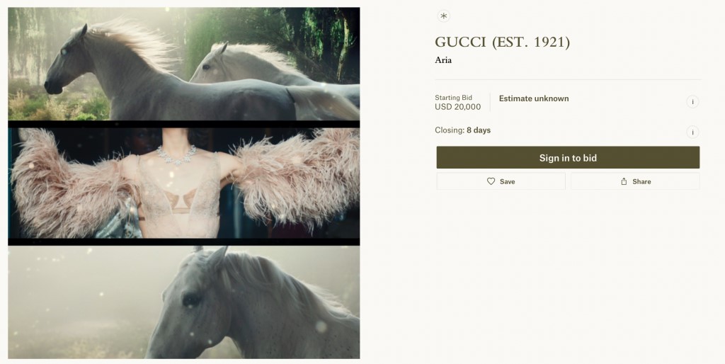 GUCCI Aria Collection NFT Film