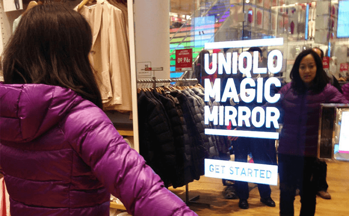 uniqlo ar fitting mirror