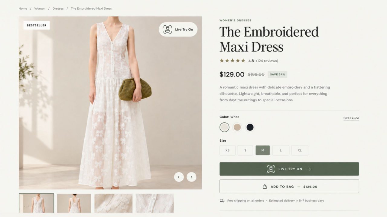 E-commerce Live Try On Embed