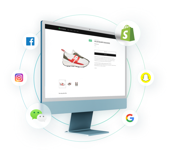 AR try-on across e-commerce and social channels