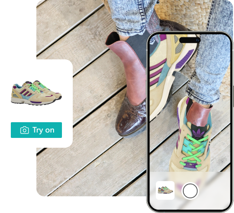 Virtual shoes try-on preview